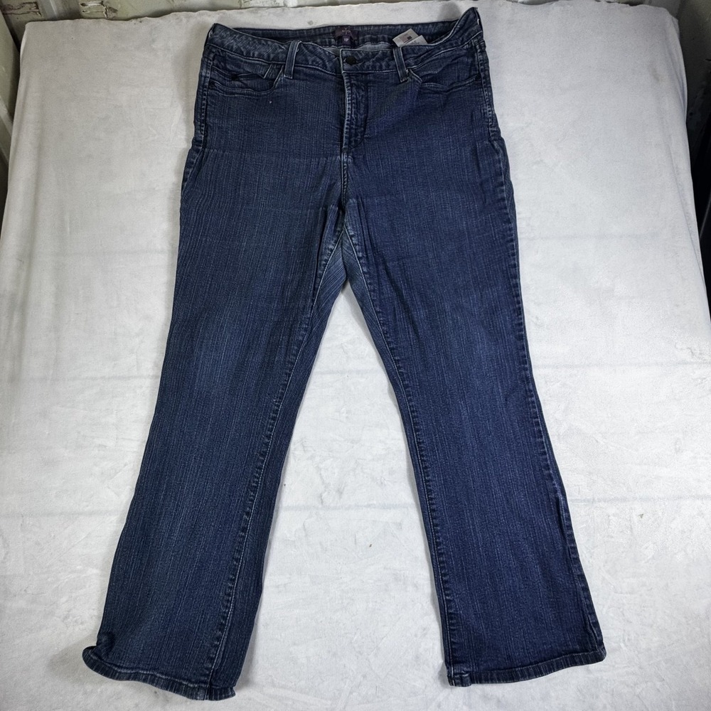 NYDJ Womens Bootcut Jeans Blue Denim Five-Pocket Outdoor Comfort Dark Wash 18P